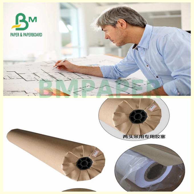 기술 도면 508 밀리미터 동안 80gsm 고온 CAD 플로터 페이퍼 롤