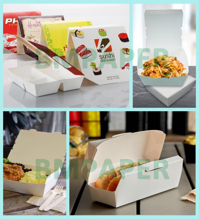 패스트 푸드를 위한 내유성 230gsm + 15g PE 도시락 용지는 700 밀리미터를 패키징합니다