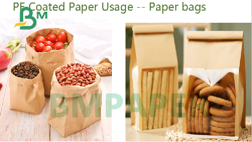 70gsm 80gsm 90gsm 내유성은 음식 포장에 PE 코트지 묶음을 갈변시킵니다