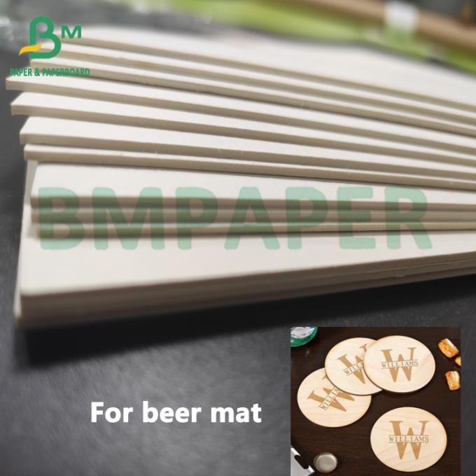 Natural White 높은 수분 흡습성 펄프 보드 600 um 맥주 받침대 보드