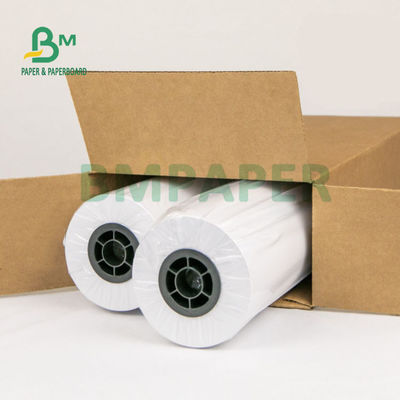100gm 150gm 매트 코팅 CAD 플롯터 종이 롤 24' 36' X 300ft 염색 잉크