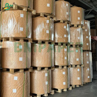 40gm 한쪽 반짝이는 순수 흰색 기계 가시 Kraft 종이 롤