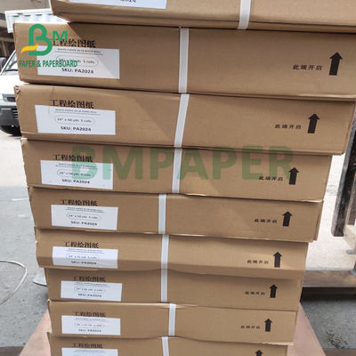 기술 도면 508 밀리미터 동안 80gsm 고온 CAD 플로터 페이퍼 롤