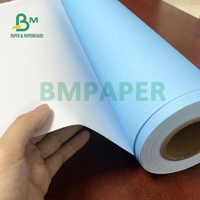 공학 610 밀리미터 Ｘ 150m을 위한 80gsm 일 측 푸른 CAD 플로터 종이