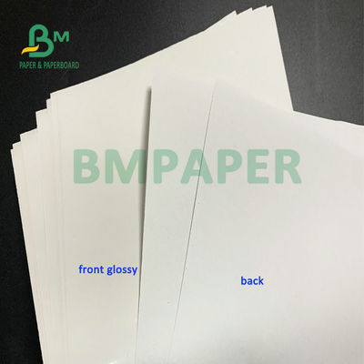 초백색 80gsm은 광택 도포지 1020 밀리미터 1365 밀리미터 대형롤에 광택을 냅니다