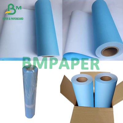 80gm 잉크젯 프린터 종이 청사진 한쪽 파란색, 한쪽 흰색 880mm X 50m 100m 150m 롤 코어 2&quot;