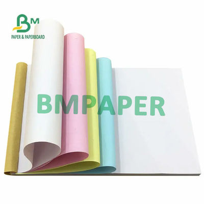 55gsm NCR 탄소 없는 종이 흰색 노란색 빨간색 파란색 색상 청구서 종이 검은색 이미지