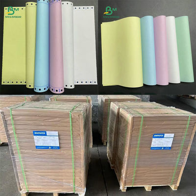 55gsm NCR 탄소 없는 종이 흰색 노란색 빨간색 파란색 색상 청구서 종이 검은색 이미지