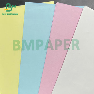 60gm NCR 흰색 노란색 분홍색 파란색 탄소 없는 복사 전송 종이