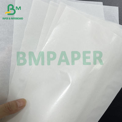 45gsm + 10gsm 한쪽 반짝이는 PE 코팅 된 흰색 햄버거 포장 종이 살육 종이