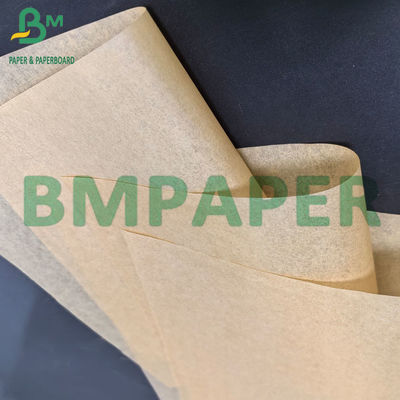 40gm 일면 반짝이는 기름 방지 MG 불화되지 않은 갈색 리브드 크래프트 종이 장