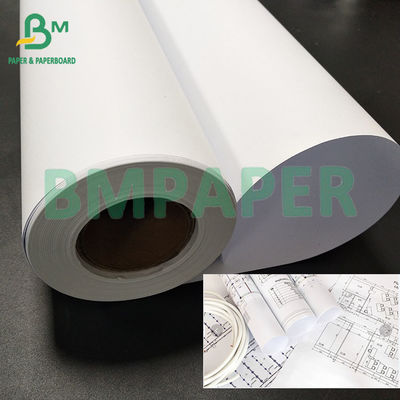 20LB 914mm*50m 화이트 잉크 흡수 공학 채권 종이 CAD 도면을 위해