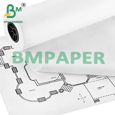 24&quot; X 150ft 20lb 화이트 본드 종이 CAD 잉크젯 롤 공학 도면을 위해