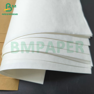 갈색과 흰색 고탄력 자루 크래프트 종이 80gm 90gm 확장 가능한 크래프트 종이