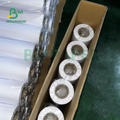 잉크젯 프린터용 20lb 부착되지 않은 CAD 종이 롤 36' X 500' 3' 코어 밝은 흰색