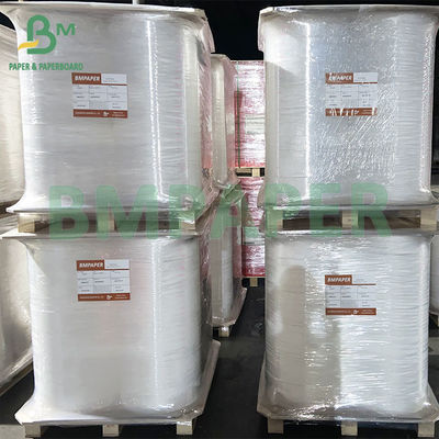 28gm 24gm 식품 등급 흰색 빨대 포장 종이 30mm 44mm