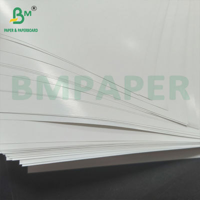 반짝이는 코팅 한 면 라벨 종이 80gsm 90gsm 흰색 C1S 아트 종이