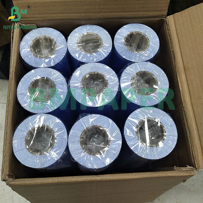 20LB 24&quot; 단면 밝은 파란색 보라색 CAD 플롯터 엔지니어링 채권 종이 롤