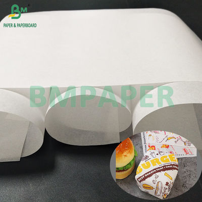 40gm 흰색 지방 방지 햄버거 포장용 종이 키트3 키트7 30×30cm