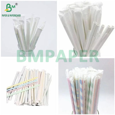천연 목재 직물 28grs Kraft 종이 롤 29mm 33mm 포장 빨대