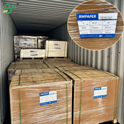 75gsm 80gsm 시멘트 봉투용 크라프트지 65 x 100cm 신장성