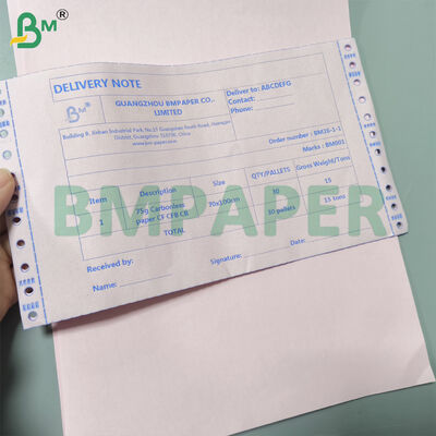 일반 20파운드 탄소 없는 종이 8.5" x 11" 다채로운 NCR 종이