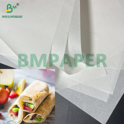 수분 저항성 25gm ~ 40gm 식품 등급 토틸라 포장용 흰색 종이 롤