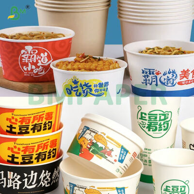 180~350gm 방수성 PE 코팅 종이 일회용 인스턴트 누들 그릇