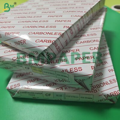 80gm NCR CFB 노란색 분홍색 탄소 없는 종이 디지털 인쇄 216 x 279mm