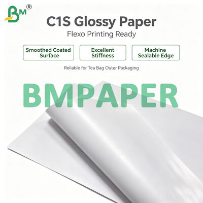 차 티백 외피용 C1S 80gsm 편면 유광 코팅지